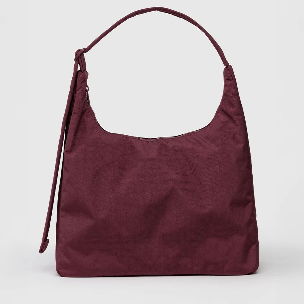 BAGGU Burgundy Nylon Shoulder Bag